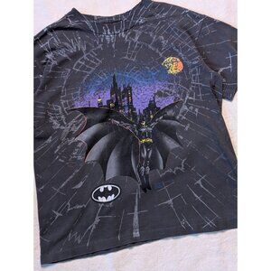 Vintage Batman AOP 90s All Cotton Single Stitch USA Youth XL Faded Distressed